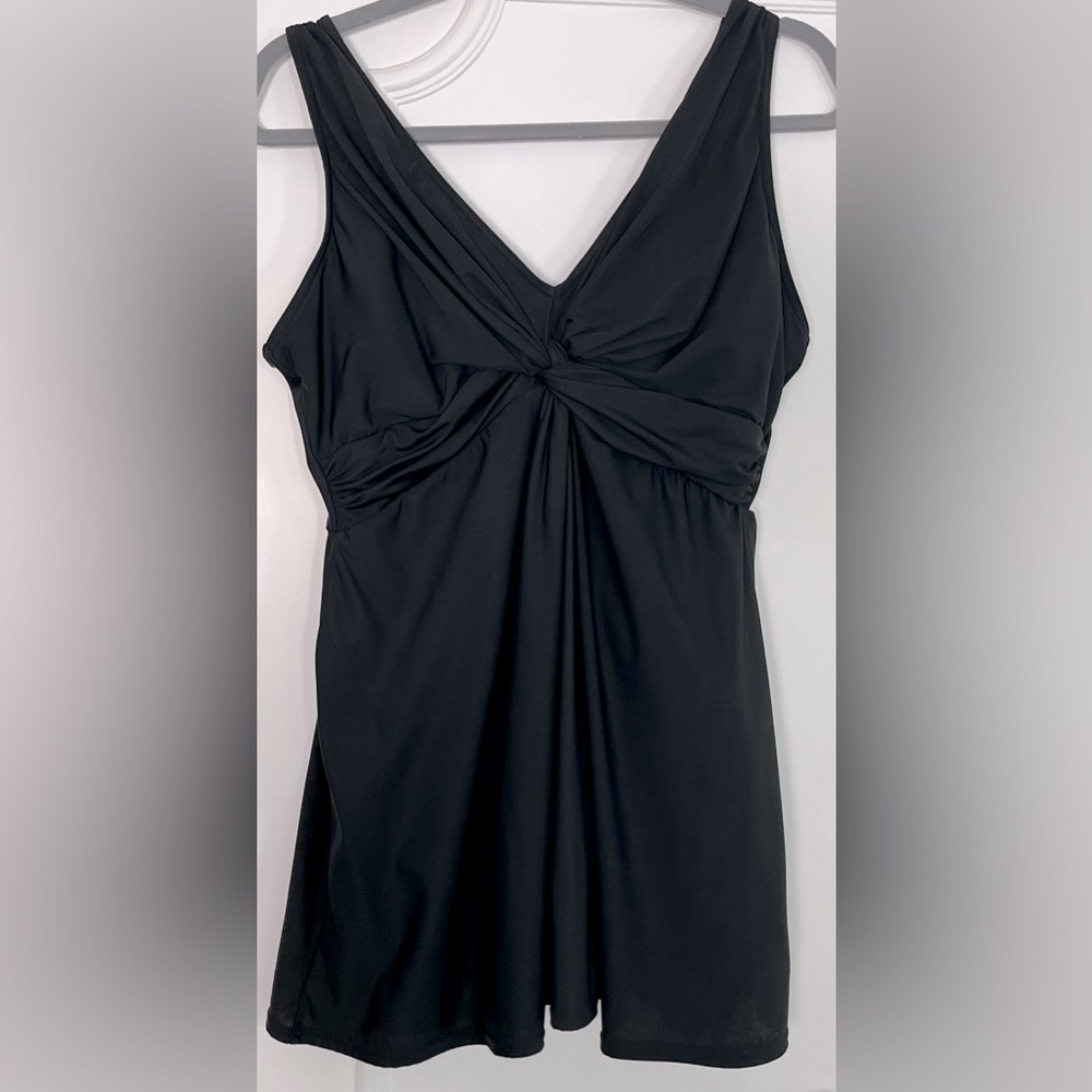 Miraclesuit Plus Size Black Marais Swim Dress 16W